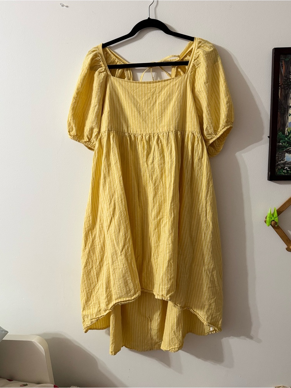 Jillian Harris X Joe Fresh Yellow Pinstripe Midi Dress - Picture 2 of 6